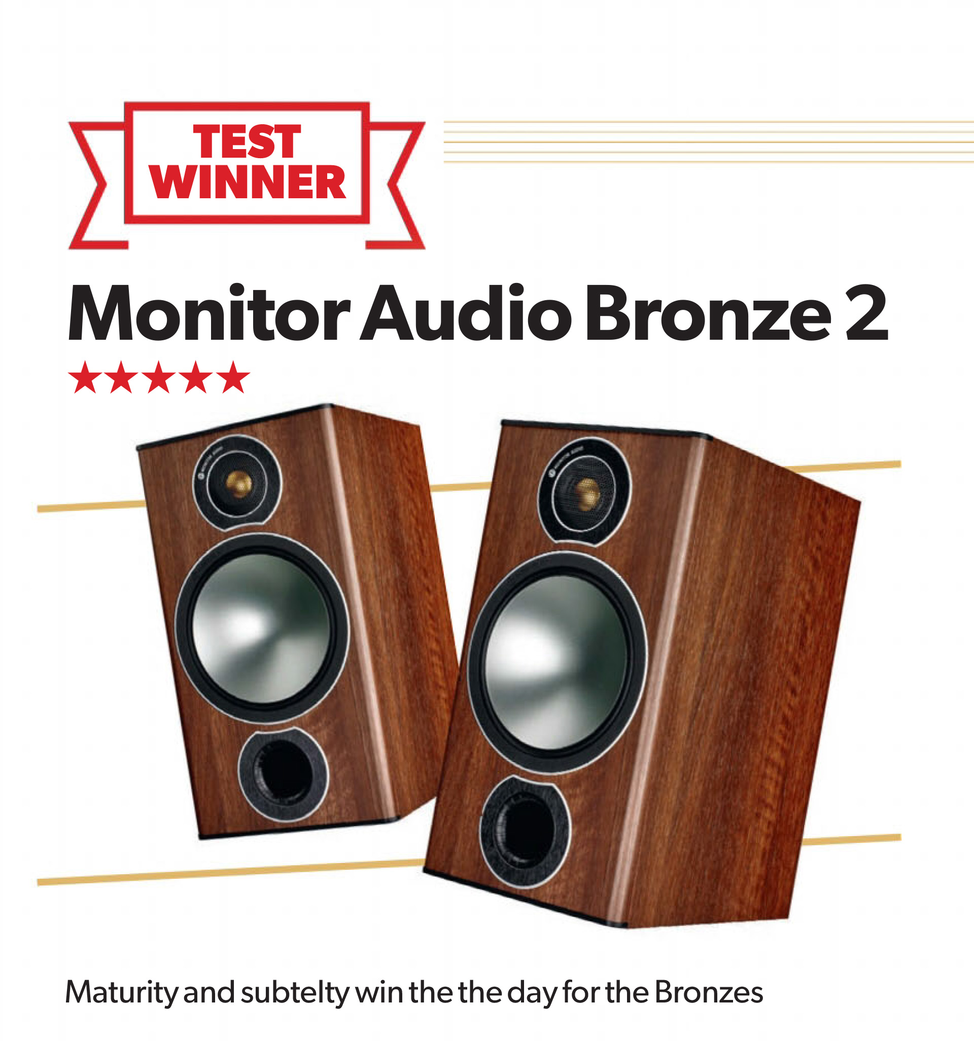 Monitor Audio Bronze 2 – победитель группового теста журнала «What Hi-Fi? Sound and Vision»