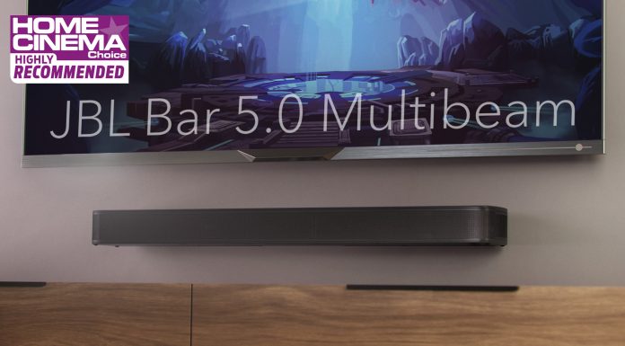 JBL Bar 5.0 MultiBeam обеспечивает полное погружение с системой Virtual Atmos